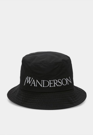 JW Anderson Logo Embroidery Bucket Hat Black