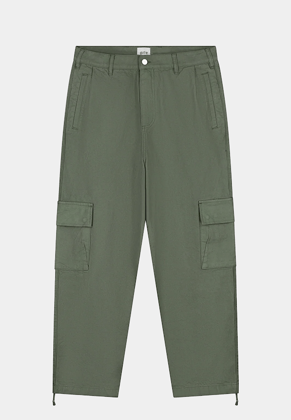 Arte Low Cargo Pants Green ,exclusive fashion clothing from luxury lifestyle brand