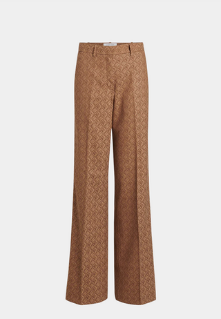 Marine Serre Regenerated Moon Diamant Tailoring Pants Brown