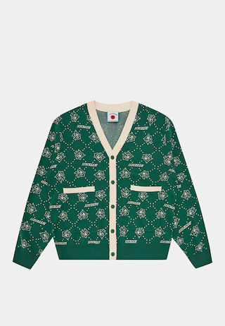 Bbc Monogram Knit Cardigan Green