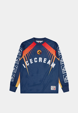 Bbc Moto Racer Ls Mesh Shirt Navy