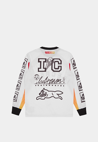 Bbc Moto Racer Ls Mesh Shirt White