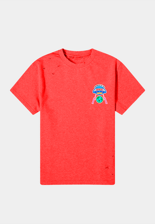 Members Of The Rage Distressed Tshirt Small Logo Infrared Red