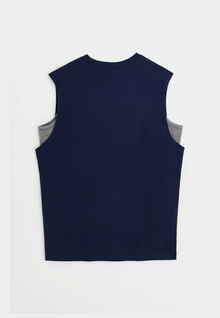 Our Legacy Reversible Gravity Tank Swing of Pendulum Hands Print Blue