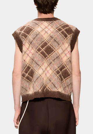 Pieces Unique The Vest Christophe Cream Brown