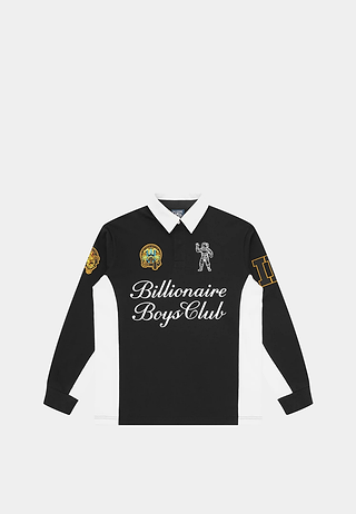 Bbc Script Panelled Rugby Shirt Black