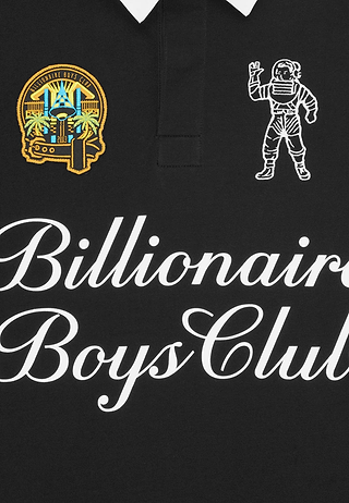 Bbc Script Panelled Rugby Shirt Black