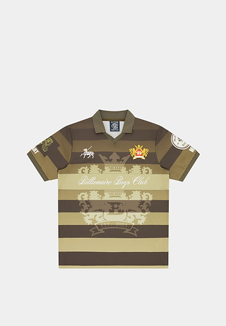 Bbc Script Striped Sports Top Brown