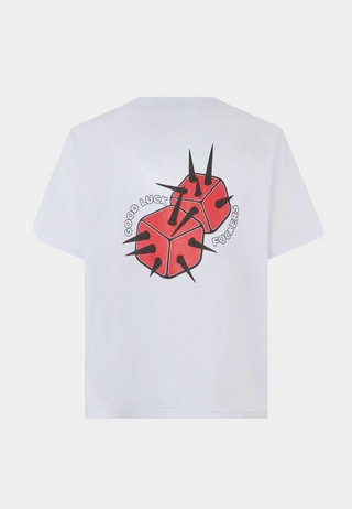 GCDS Spikey Dice Oversize T-Shirt White