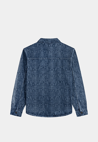 Daily Paper Snake Laser Rahul Denim Shirt Blue