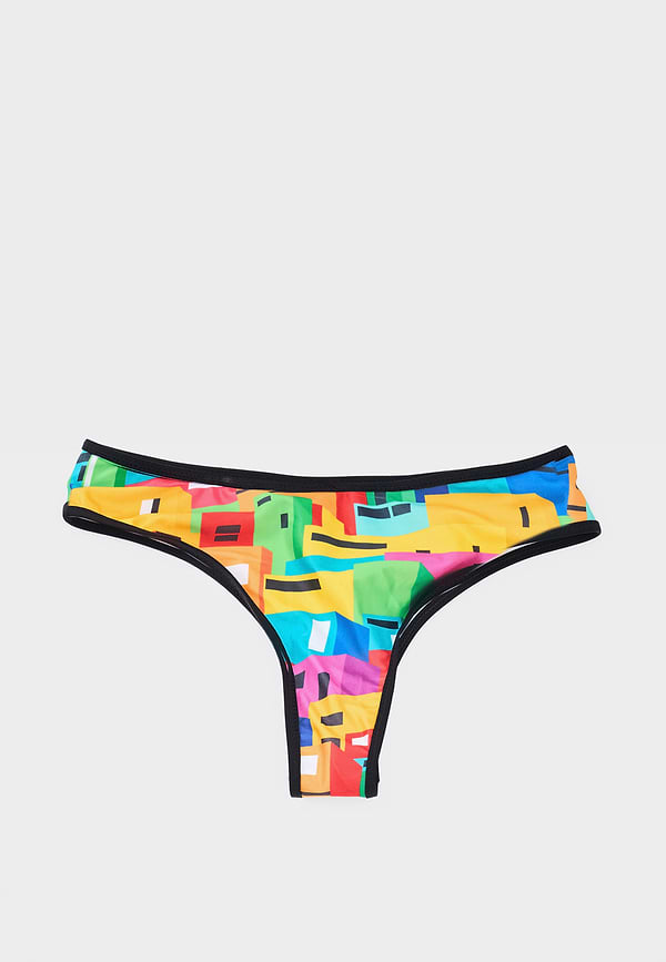 Urban Mosaic Print Bikini Brief