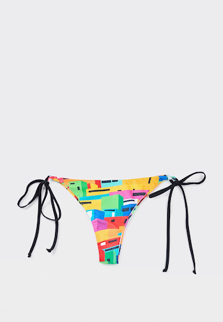 Urban Mosaic Print Tie Side Bikini Brief