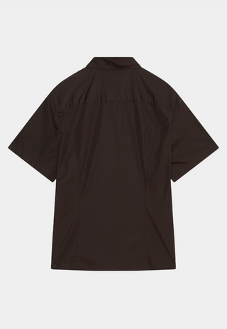 Wood Wood Lucas Panel Shirt - Brown Chocolate