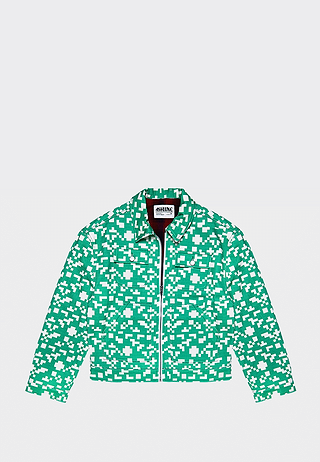 Ashluxe Pixel Denim Jacket Green