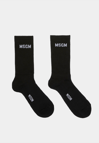 MSGM Stretch Impact Cotton Socks Black
