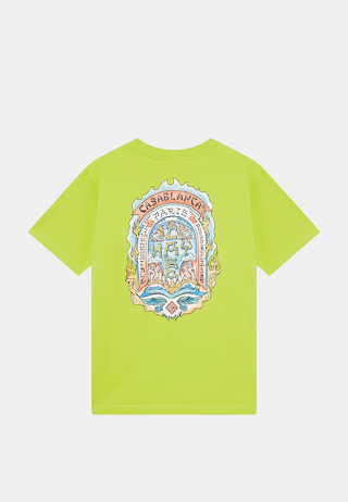 Casablanca  Casa Way Skate Printed T-Shirt Lemon