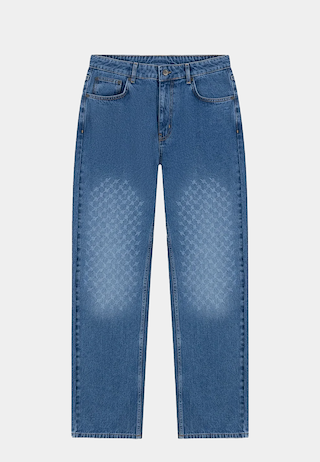 Daily Paper Amba Monogram Jeans V2 Mid Blue