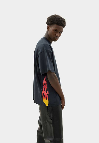 Flame T-Shirt Black