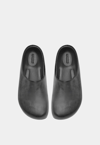 Represent Leather Mule Off Black