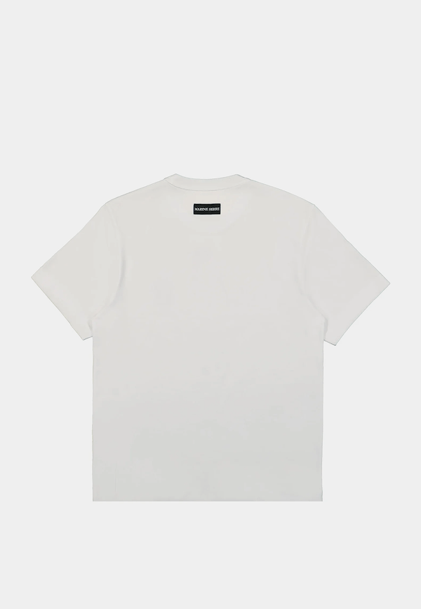 Marine Serre Organic Cotton Jersey Plain T-Shirt 1472-Wh10 White