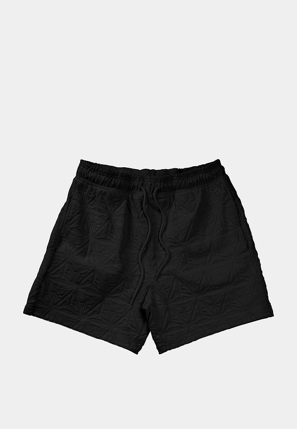 Monogram Plush Jersey Long Shorts Black