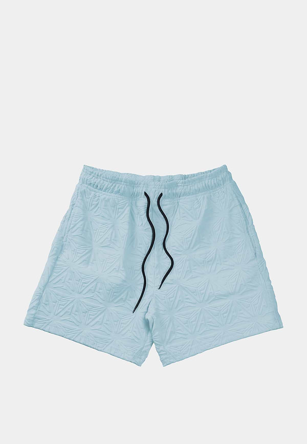 Monogram Plush Jersey Long Shorts Blue