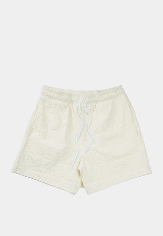 Monogram Plush Jersey Long Shorts White