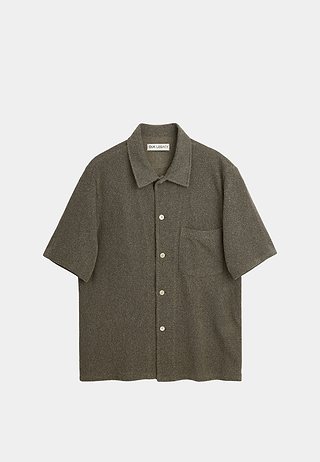Our Legacy box Shirt Shortsleeve Muck Boucle Grey