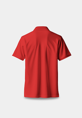 Ashluxe Triangle Logo Lightweight  Polo Red