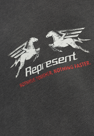 Represent  24 Hour Service T-Shirt Stained Black