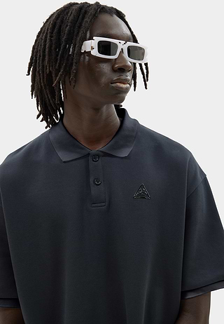 Triangle Logo Polo Shirt Black