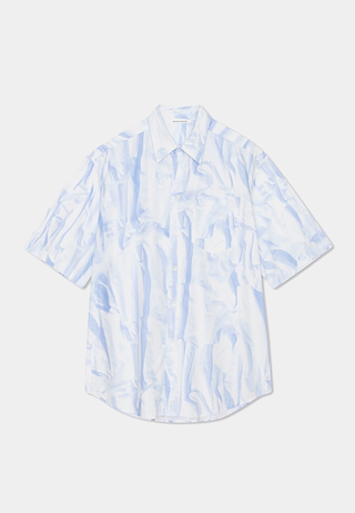 Wood Wood Aaron SS Shirt White/ Blue