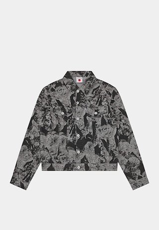 Bbc Cone Stamp Denim Trucker Jacket Grey
