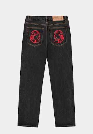 Bbc Arch Logo Denim Pants Black