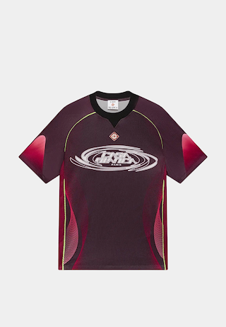 Casablanca  Aubergine Gradient Short Sleeve Football Top Aubergine Gradient