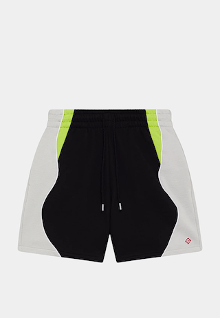 Casablanca  Colourblock Sweatshort Black / Grey / Lime