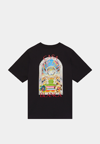 Casablanca  Tennis Landscape Classic T-Shirt Black