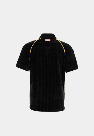 Casablanca Rib Velour Raglan Polo Black