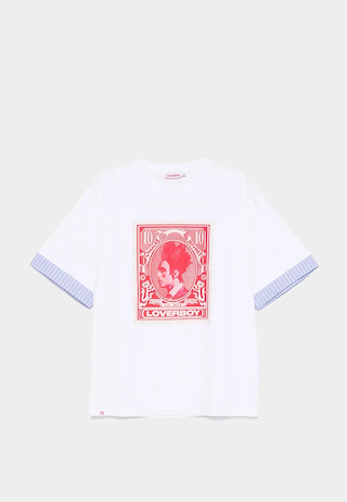 Charles Jeffery Loverboy Turn Up Tee White