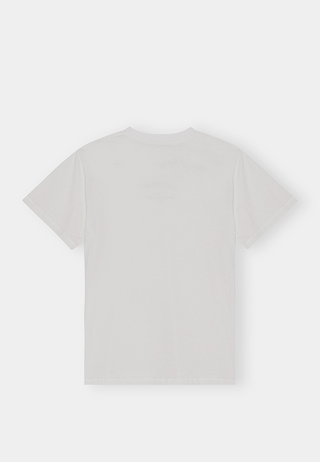 Ganni Thin Jersey Relaxed O-neck T-shirt 151 - Bright White
