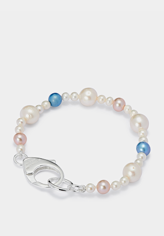 Hatton Labs Xl Pebbles Pearl Bracelet Nude Blue