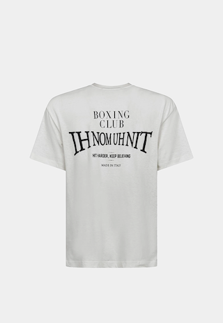Ih Nom Uh Nit T-Shirt With Boxeur Faded Printed On Front - Boxing Club On Back Off White