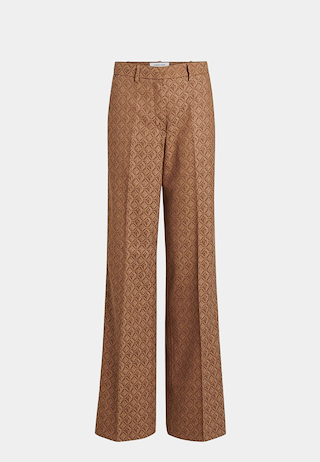 Marine Serre Regenerated Moon Diamant Tailoring Pants Brown