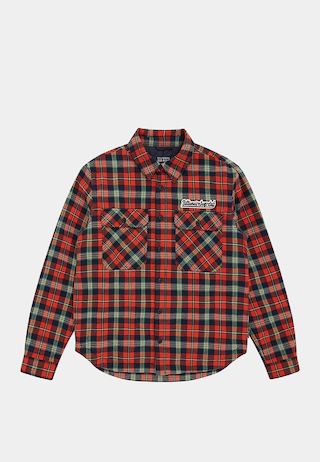 Billionaire Boys Club Padded Check Overshirt Red Check
