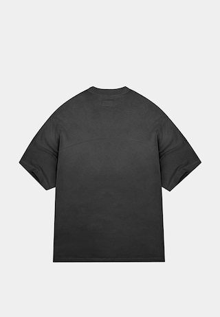 Represent Stepped Hem T-Shirt Stained Black