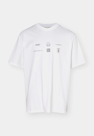 GmbH T-Shirt With Gmbh Multiple Logo Print White