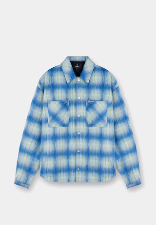 Represent Textured Overshirt Electric Blue