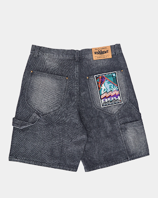Ashluxe Denim Shorts Washed Black