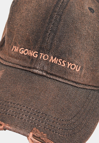 Wood Wood Jonathon Distressed Cap 7078 Burnt - Orange Wash