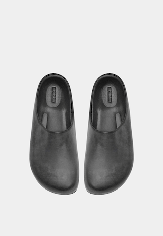 Represent Leather Mule Off Black